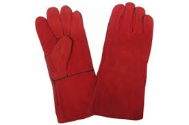 PAR GUANTES SOLDADOR ROJO HILO KEVLAR ( POR 120 PARES )